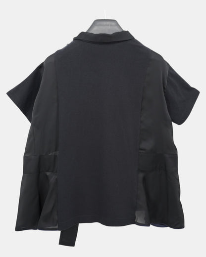 Sacai Black Tie Neck Top Japan Size 3