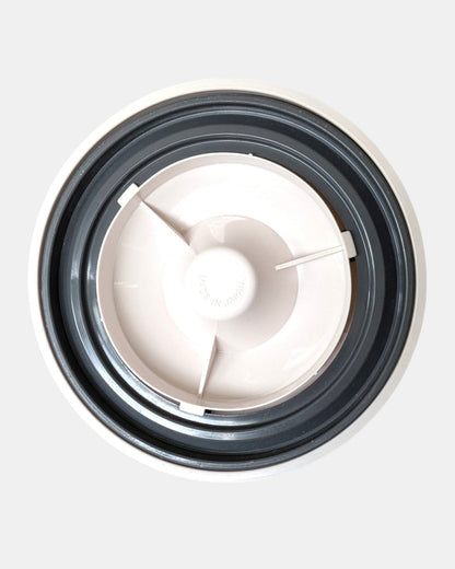 Top view of the Zojirushi airpot thermal carafe lid by Bubu Future Online, showing the Made in Japan pump mechanism.