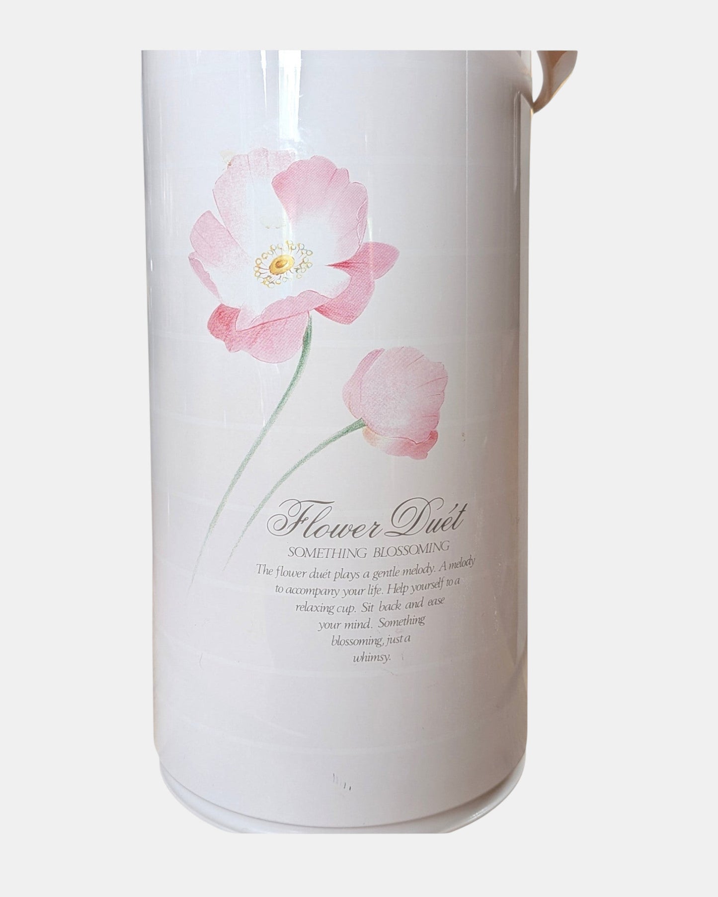 Bubu Future Online Zojirushi 2.45L thermal airpot with vintage pink Duet Flower floral print, made in Japan.