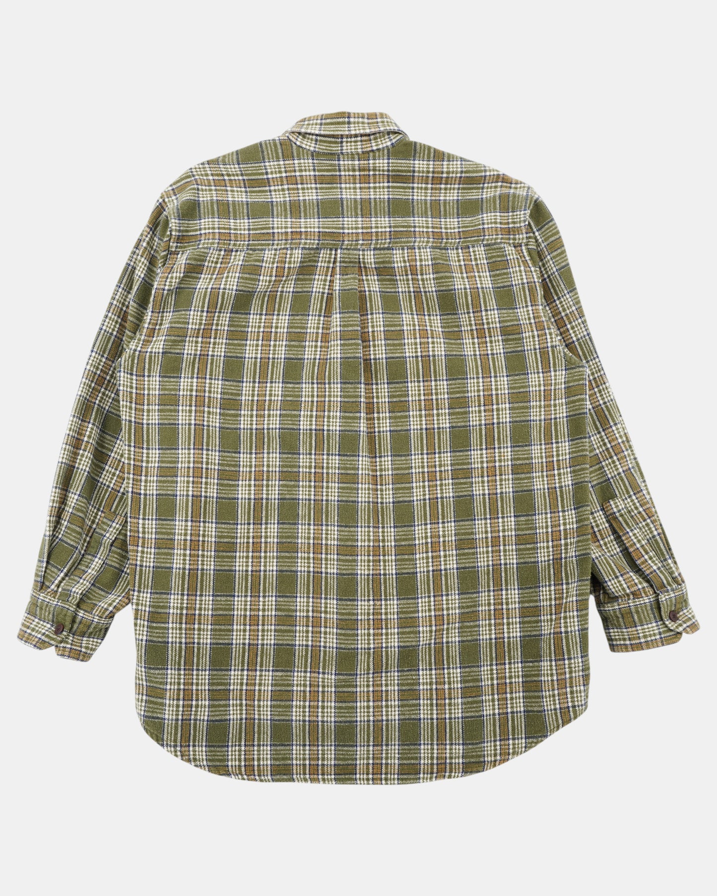 Vintage Structure Green Flannel Shirt Men's Small