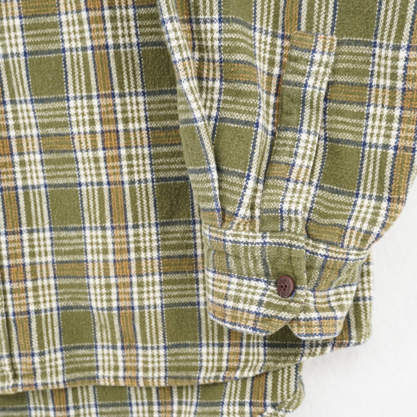 Vintage Structure Green Flannel Shirt Men's Small