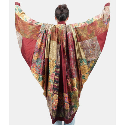 Maggie Shepherd Patchwork Silk Blend Kimono Jacket
