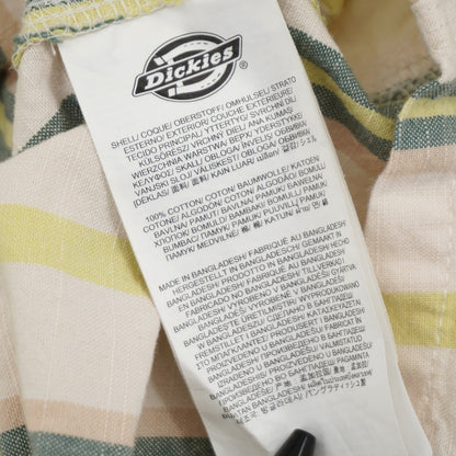 Dickies Green & Yellow Striped Button Down Shirt Men's 2XL